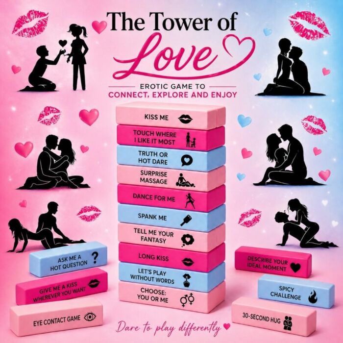 Spel för par Diverty Sex Love Tower Game med 48 block Spel för par Diverty Sex Love Tower Game med 48 block