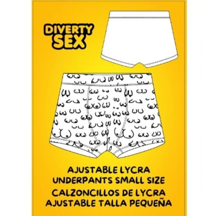 Boxers Diablo Picante Small Size med rolig bröstdesign Boxers Diablo Picante Small Size med rolig bröstdesign
