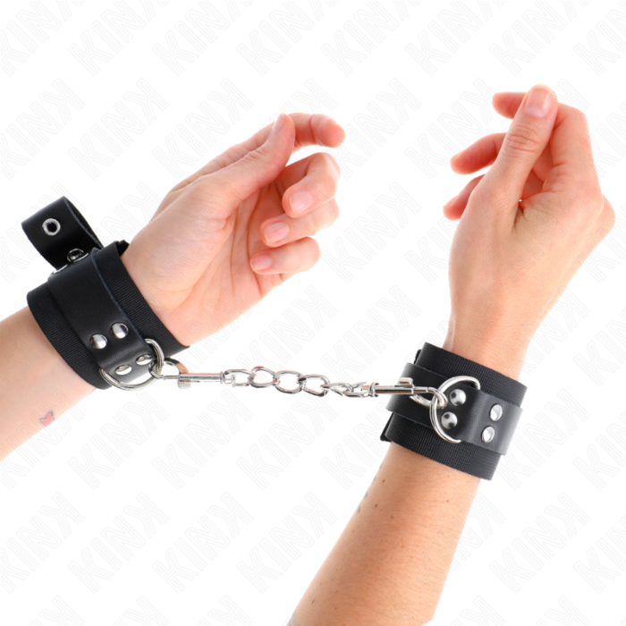Svarta Nylondelar Handbojor KINK Justerbara 19-29 cm