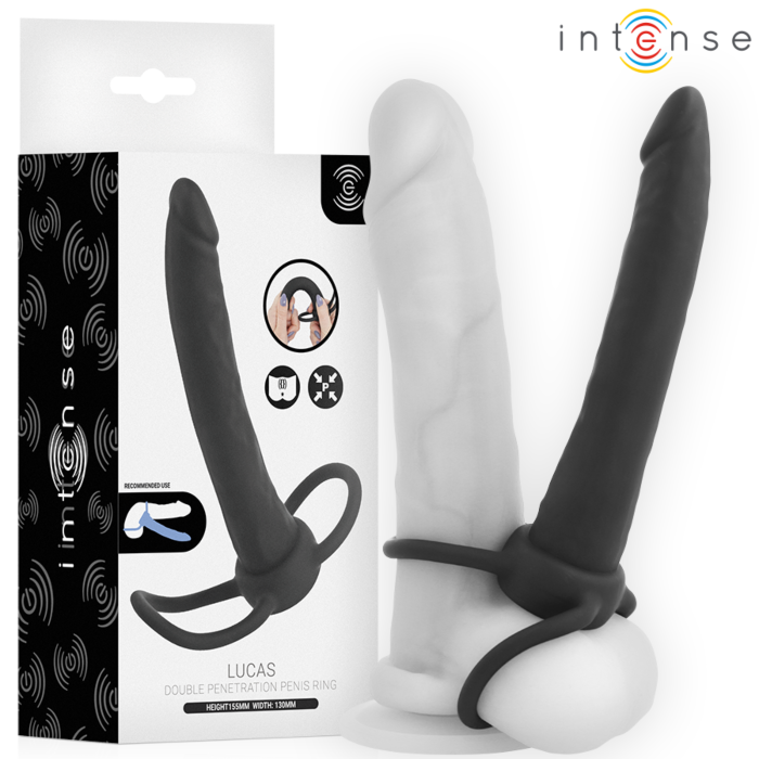 Analdildo INTENSE FOR HIM Lucas med ringar för penis och testiklar