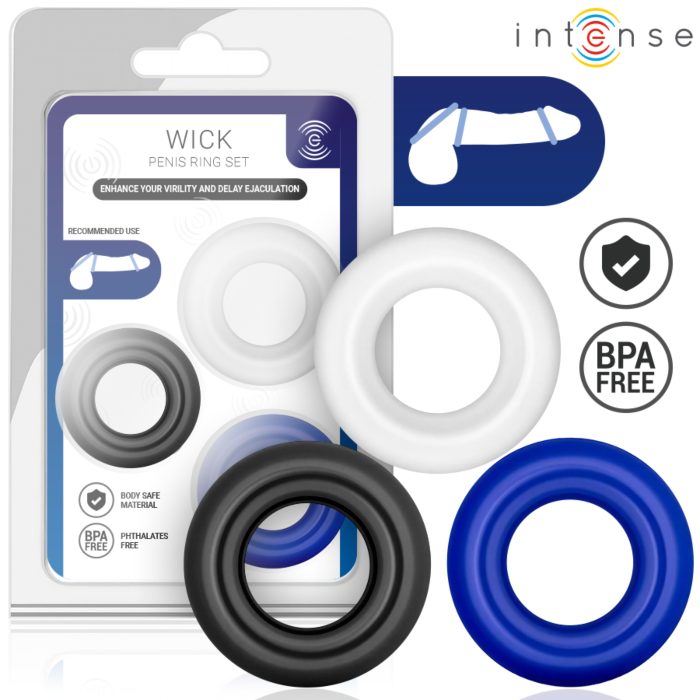 Ring INTENSE FOR HIM Set av 3 Penisringar Ring INTENSE FOR HIM Set av 3 Penisringar