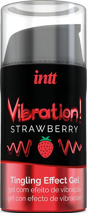 Intt vibrador líquido fresa 15ml Intt vibrador líquido fresa 15ml