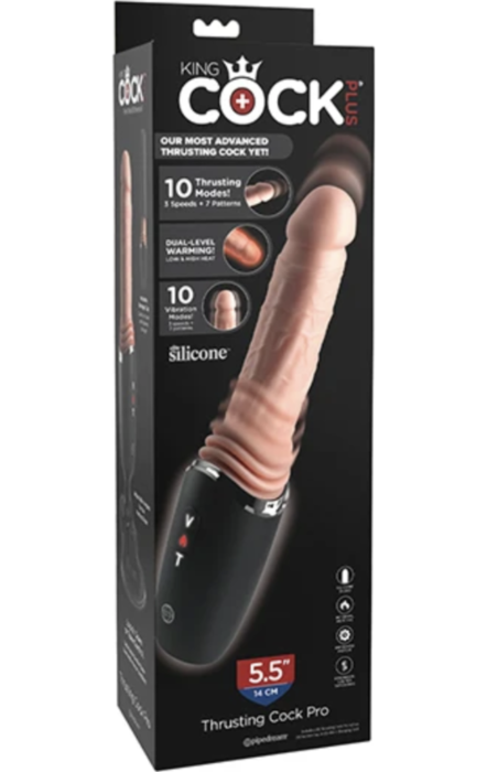 Dildo KING COCK PLUS med 12.7 cm och värme
