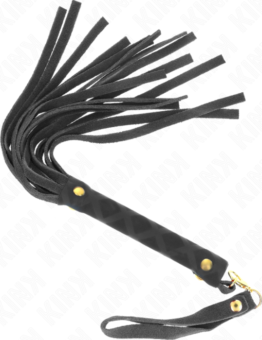 Látigo Mini KINK Piel Ante Negro 30 cm - Estilo Único Látigo Mini KINK Piel Ante Negro 30 cm - Estilo Único