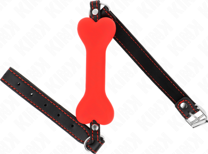 Mordaza BDSM KINK Rojo 12 cm - Silicona Suave Mordaza BDSM KINK Rojo 12 cm - Silicona Suave