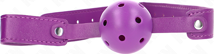 Mordaza de Bola KINK Morado 4.5 cm - Silencio Sexy Mordaza de Bola KINK Morado 4.5 cm - Silencio Sexy