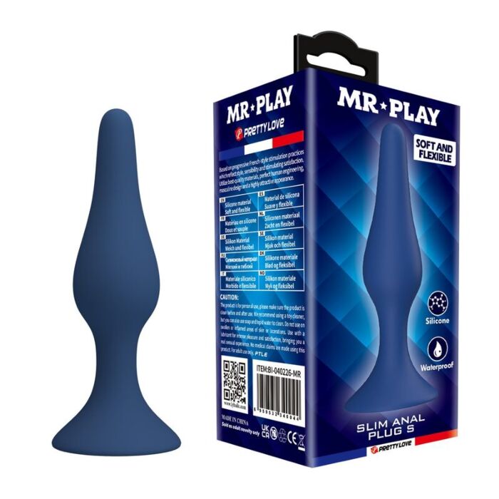 Analplugg MR PLAY Slim Size S med ergonomisk design Analplugg MR PLAY Slim Size S med ergonomisk design