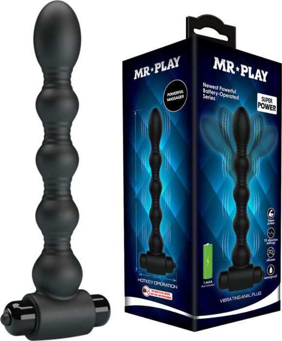MR PLAY - MASAJEADOR PLUG ANAL CON VIBRACIÓN MR PLAY - MASAJEADOR PLUG ANAL CON VIBRACIÓN
