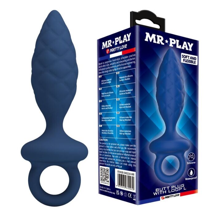 Analplugg MR PLAY Textured med ring Analplugg MR PLAY Textured med ring