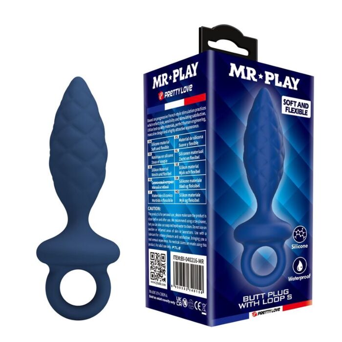 Analplugg MR PLAY Textured med ring Analplugg MR PLAY Textured med ring