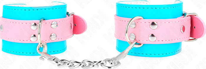 Muñequera BDSM KINK Chic Azul/Rosa Ajustable Muñequera BDSM KINK Chic Azul/Rosa Ajustable