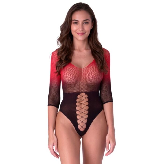 Bodystocking Passion Woman BS118 med 3/4 ärmar Bodystocking Passion Woman BS118 med 3/4 ärmar