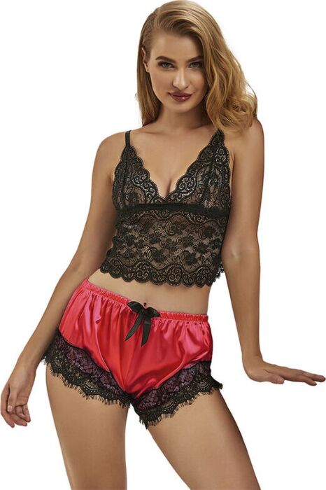 Pijama Sexy Sublime Sets L/XL Saten y Encaje Pijama Sexy Sublime Sets L/XL Saten y Encaje
