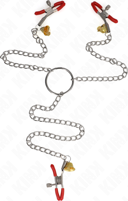 Pinzas para Pezones KINK Doradas con Cascabel Pinzas para Pezones KINK Doradas con Cascabel
