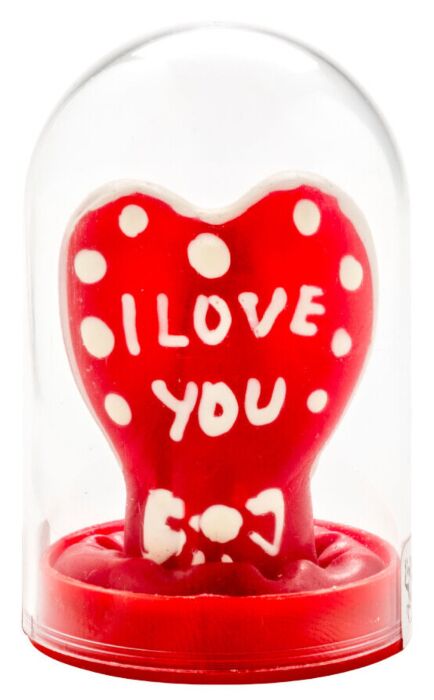 Kondom CONDOMERIE I LOVE YOU Hjärtformad Design
