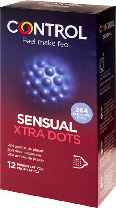 Preservativos CONTROL XTRA DOTS 12 uds con 264 puntos Preservativos CONTROL XTRA DOTS 12 uds con 264 puntos