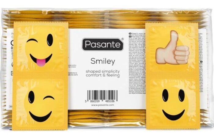 Kondomer Pasante Smiley Bag – 144 Roliga Ansikten