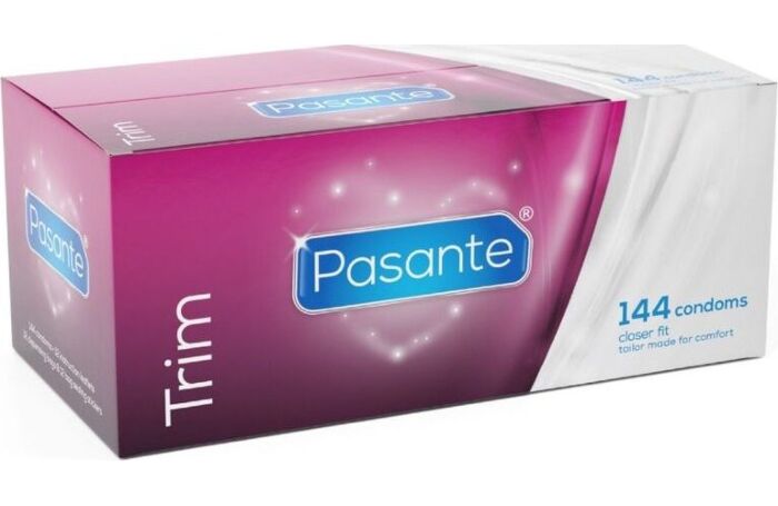 Pasante Trim Kondomer 144 Enheter - Tätsittande 49mm