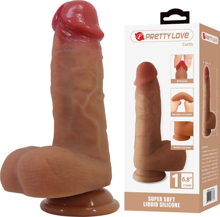PRETTY LOVE - CURTIS DILDO REALÍSTICO CON VENTOSA 17.3 CM -Ø- 4.2 CM PRETTY LOVE - CURTIS DILDO REALÍSTICO CON VENTOSA 17.3 CM -Ø- 4.2 CM