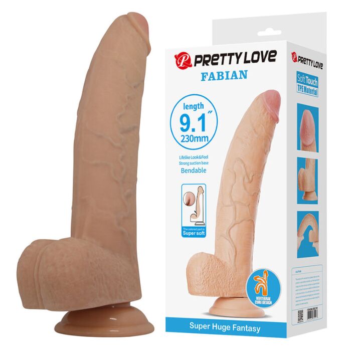 Pretty Love FABIAN flexibel dildo med sugfot Pretty Love FABIAN flexibel dildo med sugfot