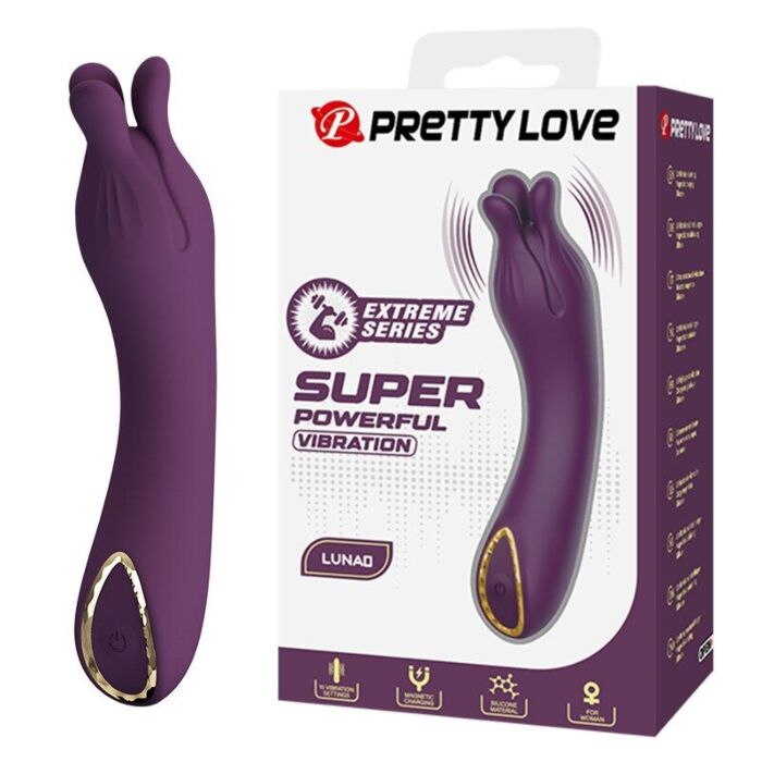 Vibrator HIGH TECH PRETTY LOVE LUNAO Med dubbelspets Vibrator HIGH TECH PRETTY LOVE LUNAO Med dubbelspets