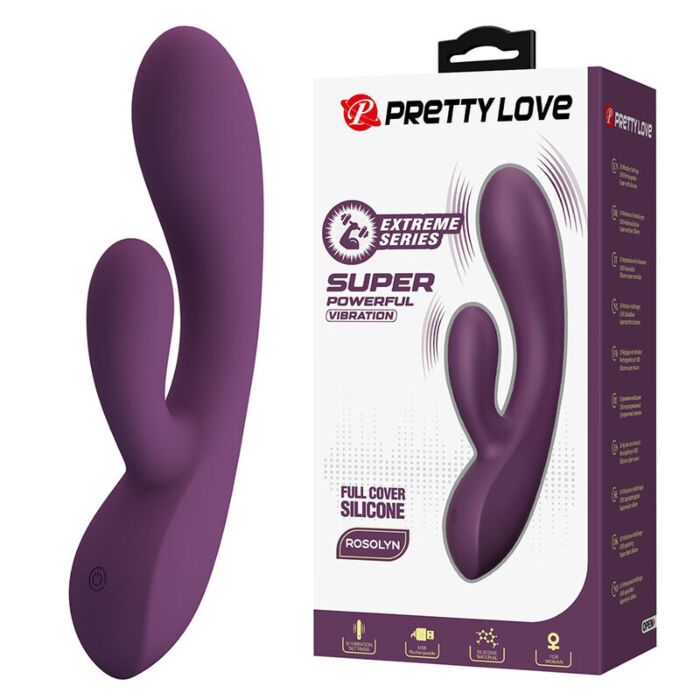 Rabbit Vibrator HIGH TECH ROSOLYN med dubbel stimulering Rabbit Vibrator HIGH TECH ROSOLYN med dubbel stimulering