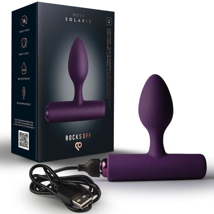 Analplugg ROCKS-OFF NOVA SOLARIS Rechargable Slim & Powerful Analplugg ROCKS-OFF NOVA SOLARIS Rechargable Slim & Powerful
