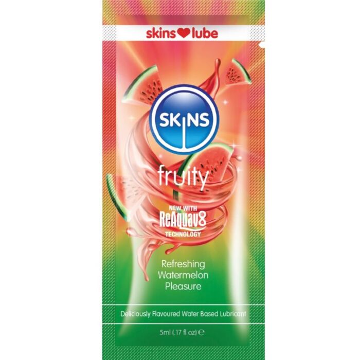 Lubricant SKINS Fruity Watermelon Monodosis 5 ml Lubricant SKINS Fruity Watermelon Monodosis 5 ml