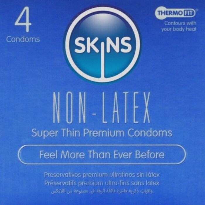 Kondom SKINS Latexfria 4-pack med naturlig känsla Kondom SKINS Latexfria 4-pack med naturlig känsla