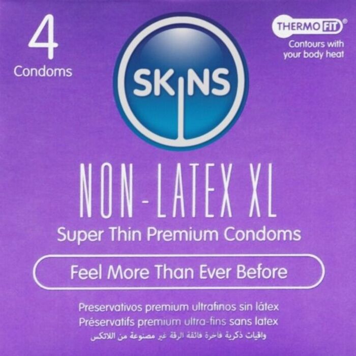 Kondom SKINS Latexfri XL Pack av 4 Kondom SKINS Latexfri XL Pack av 4