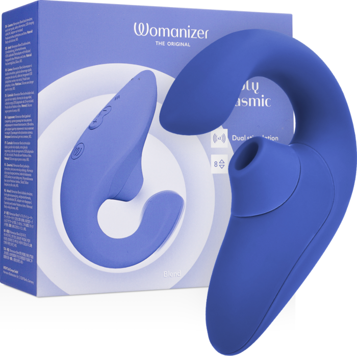 Vibrador Womanizer Blend Azul Estimulador Dual Vibrador Womanizer Blend Azul Estimulador Dual