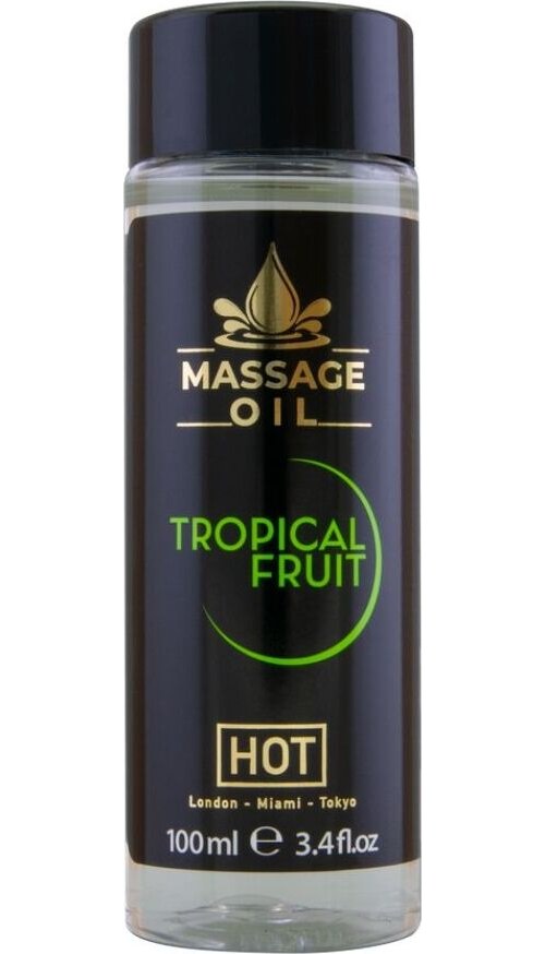 Massageolja HOT Tropisk Frukt 100ml - Exotisk Aromaupplevelse